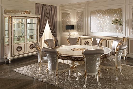 klasična luksuzna jedilnica z intarzijami CeppiStyle